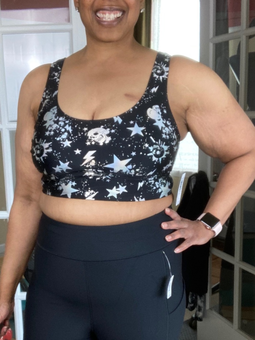 NWT Torrid Bikini Scoop Top, Skull Star Print, size 1 (14-16)